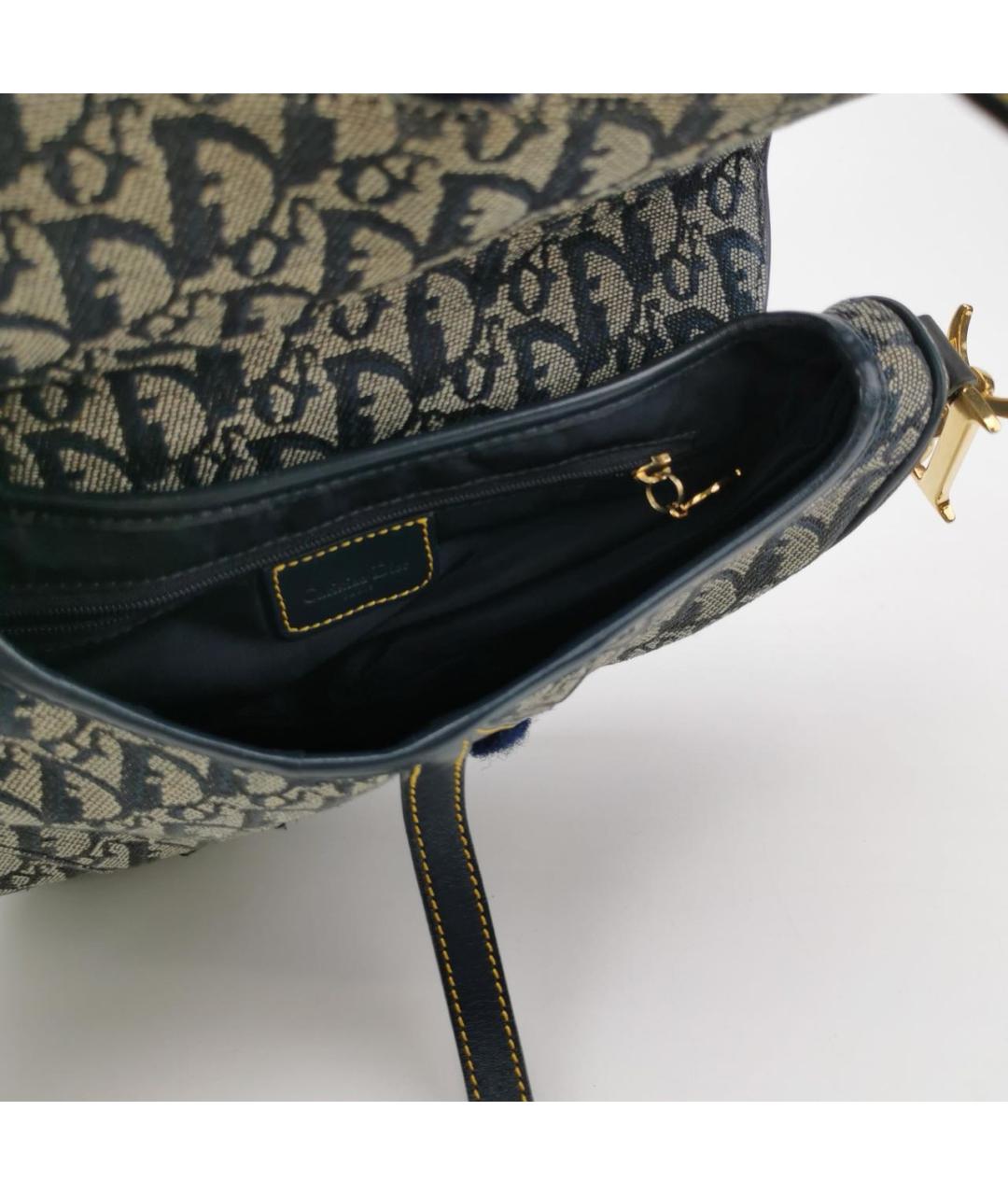 CHRISTIAN DIOR Черная кожаная сумка с короткими ручками, фото 5