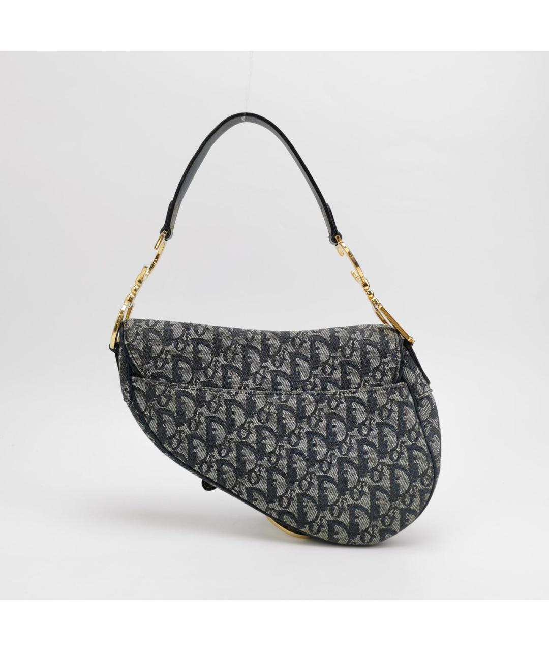 CHRISTIAN DIOR Черная кожаная сумка с короткими ручками, фото 3