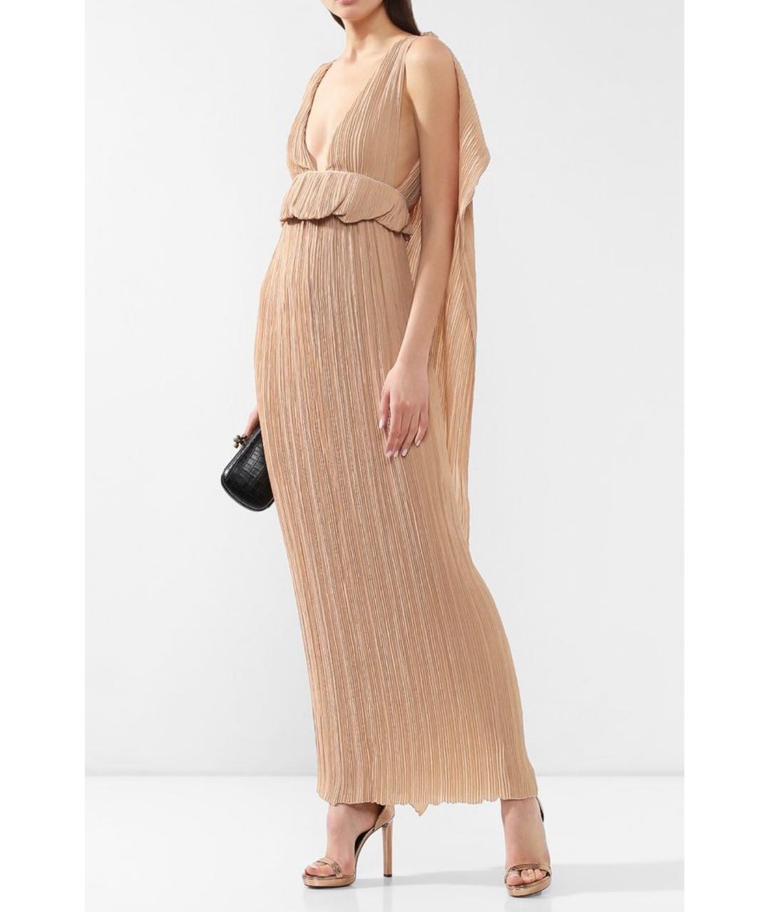 CHLOE Бежевое вискозное вечернее платье, фото 2