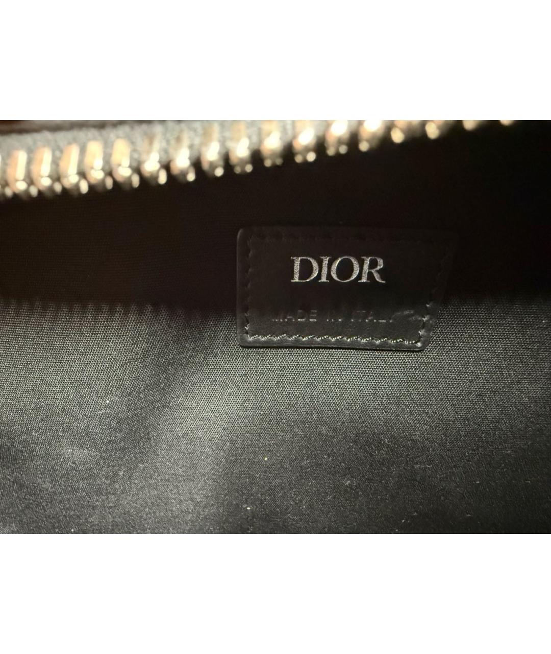 CHRISTIAN DIOR Черная кожаная сумка на плечо, фото 4