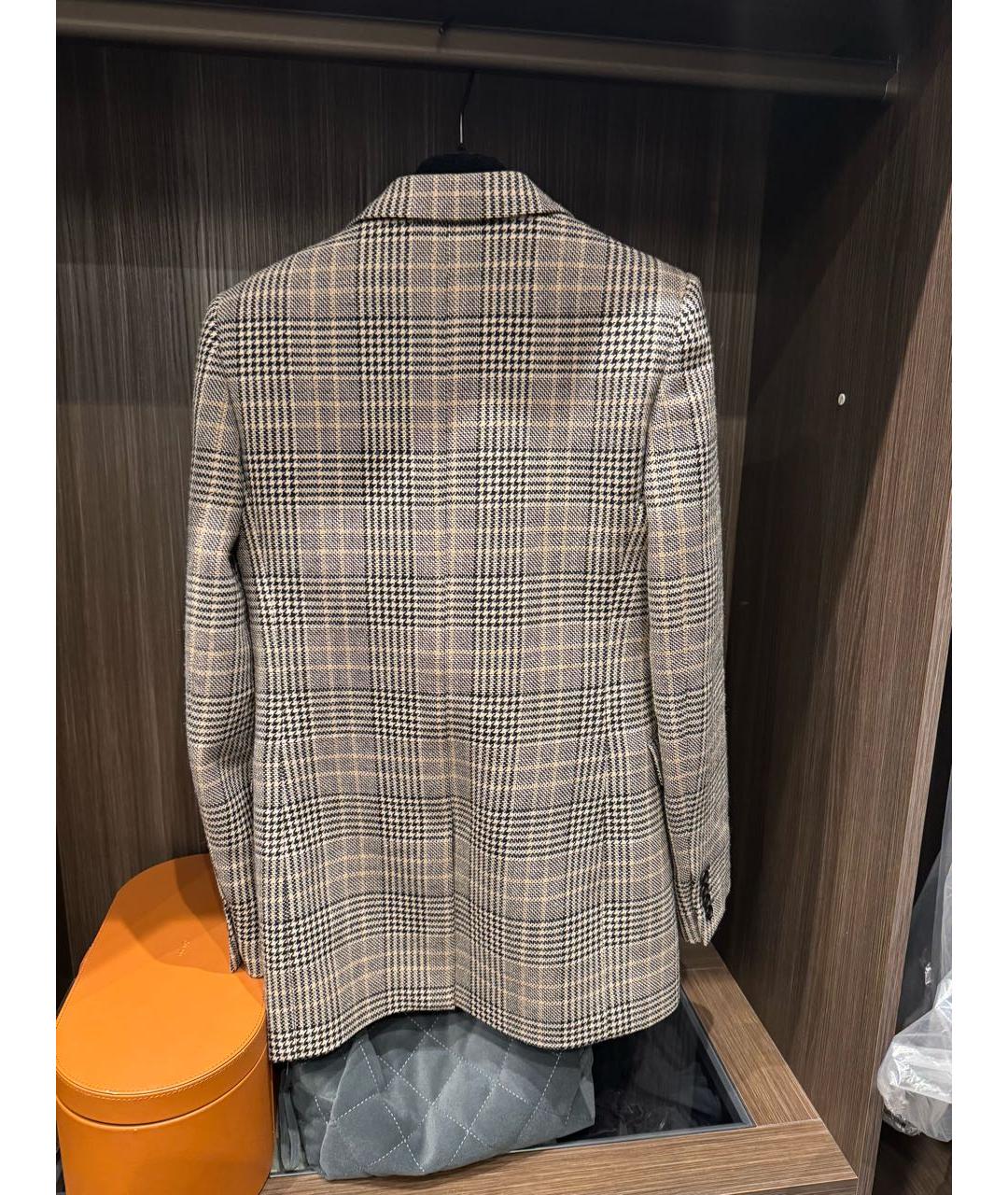 SAINT LAURENT Бежевый шерстяной жилет, фото 2