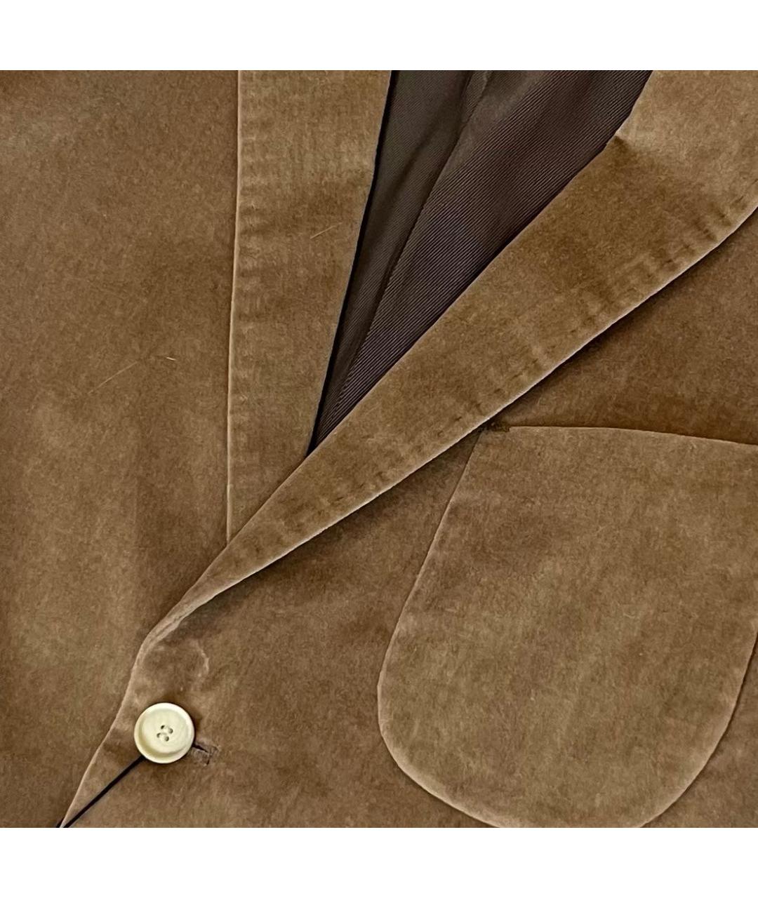 BALMAIN Горчичный велюровый пиджак, фото 4