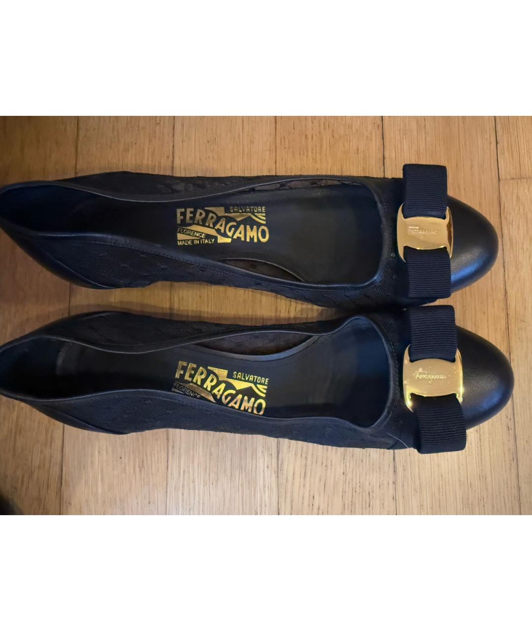 FERRAGAMO Черные кожаные туфли, фото 3