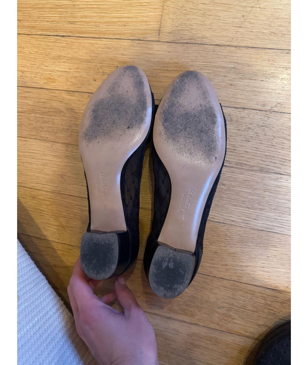 FERRAGAMO Черные кожаные туфли, фото 2