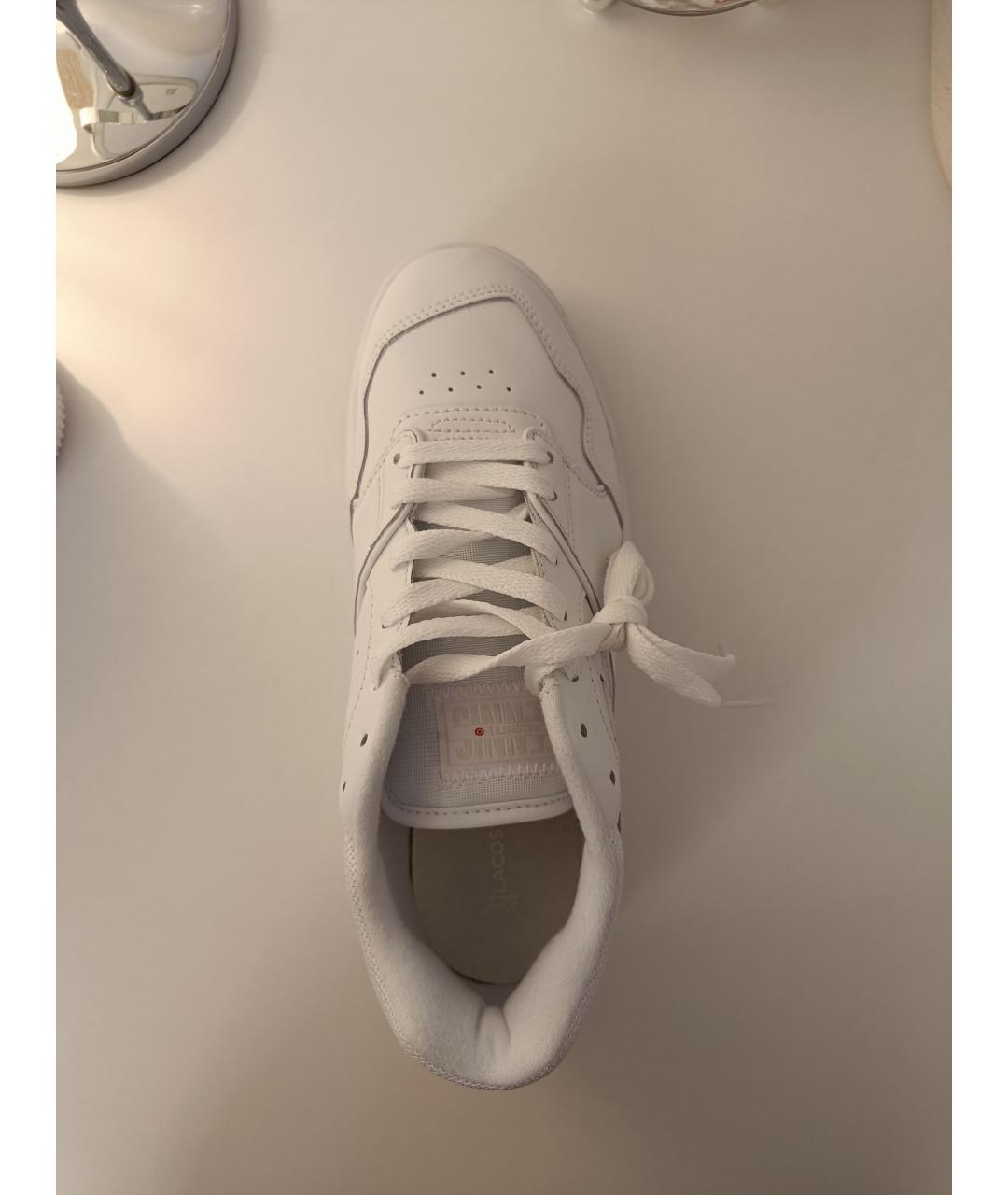 LACOSTE Белые кожаные кеды, фото 3