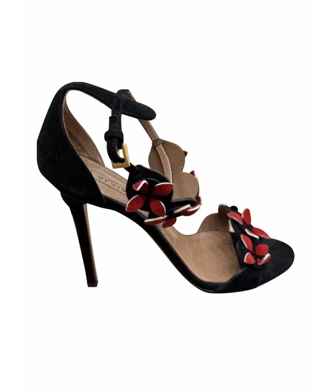 ALAIA Черные замшевые босоножки, фото 1