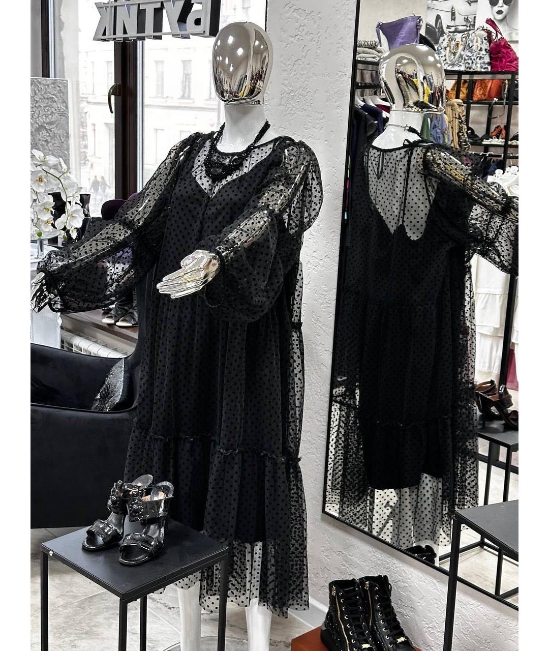 ALAIA Черные босоножки из лакированной кожи, фото 5