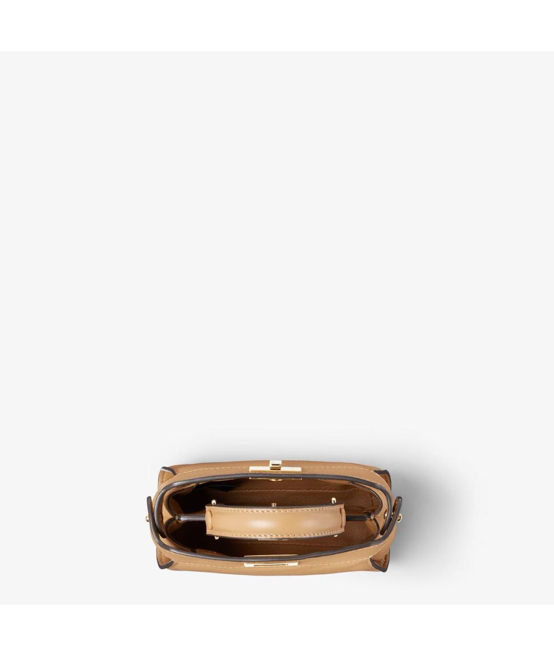 FENDI Коричневая кожаная сумка тоут, фото 4