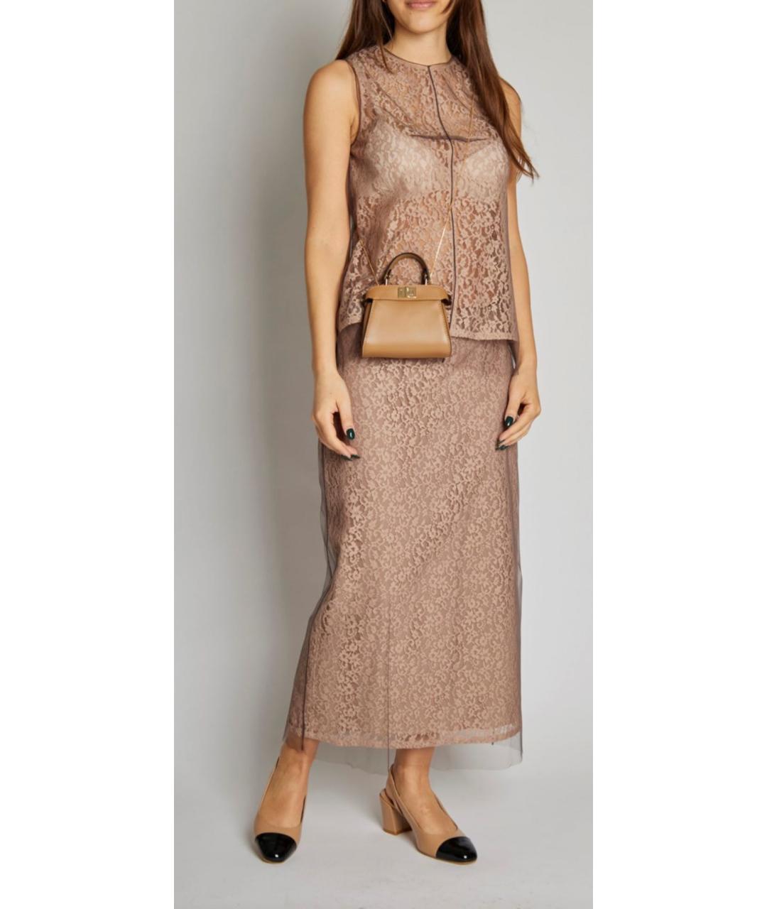 FENDI Коричневая кожаная сумка тоут, фото 6