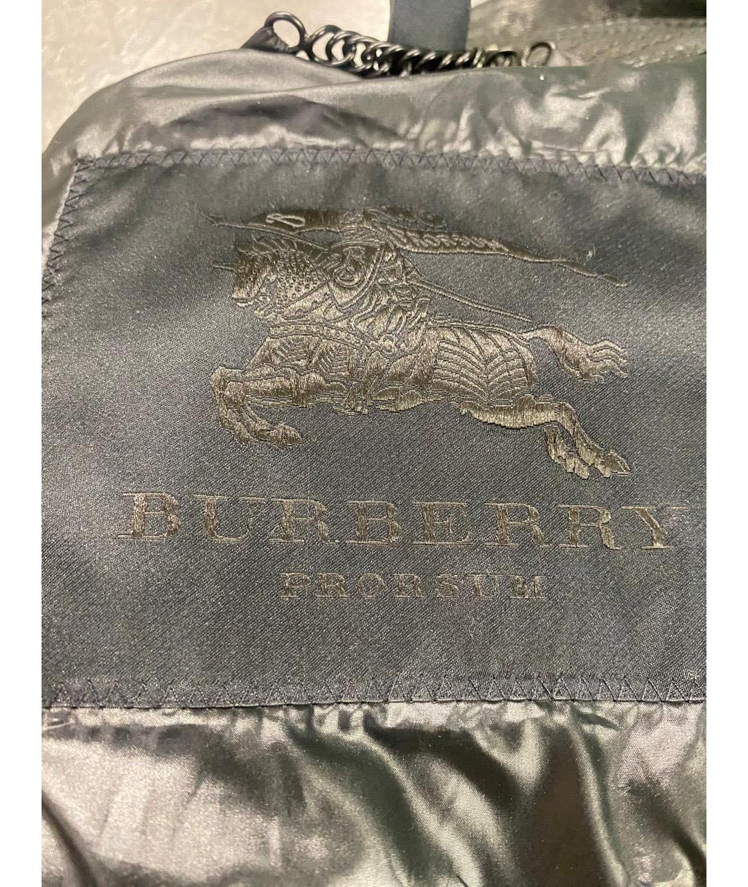 BURBERRY Черный полиэстеровый пуховик, фото 4