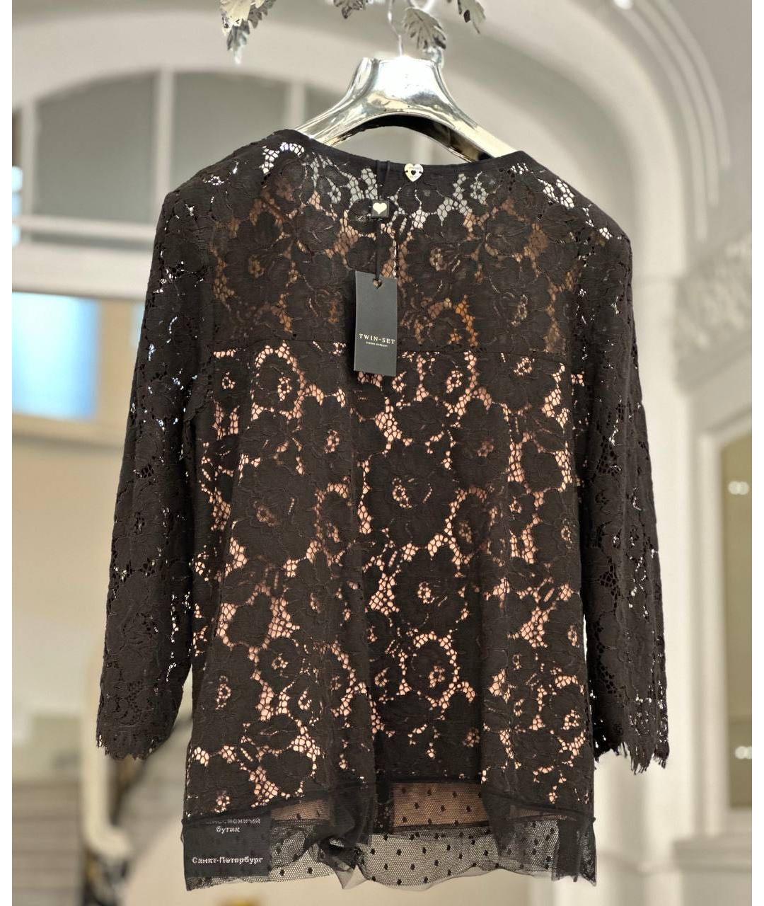 TWIN-SET Бежевая вискозная рубашка, фото 3