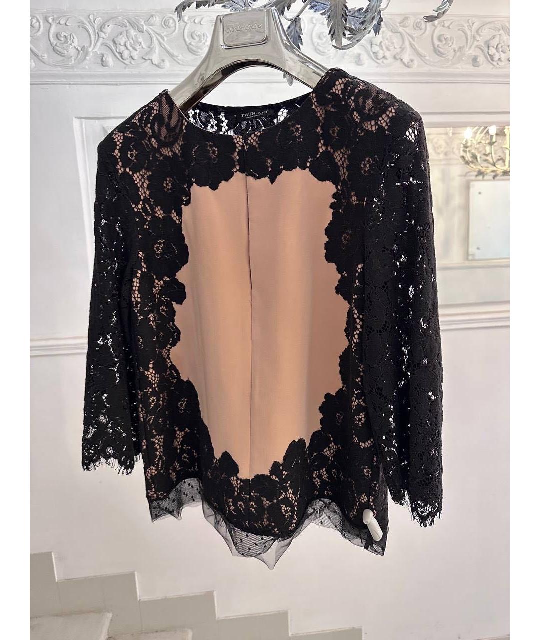 TWIN-SET Бежевая вискозная рубашка, фото 7