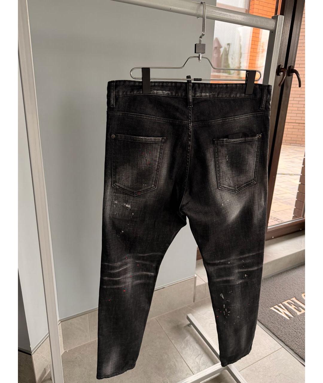 DSQUARED2 Серые хлопко-эластановые джинсы скинни, фото 2