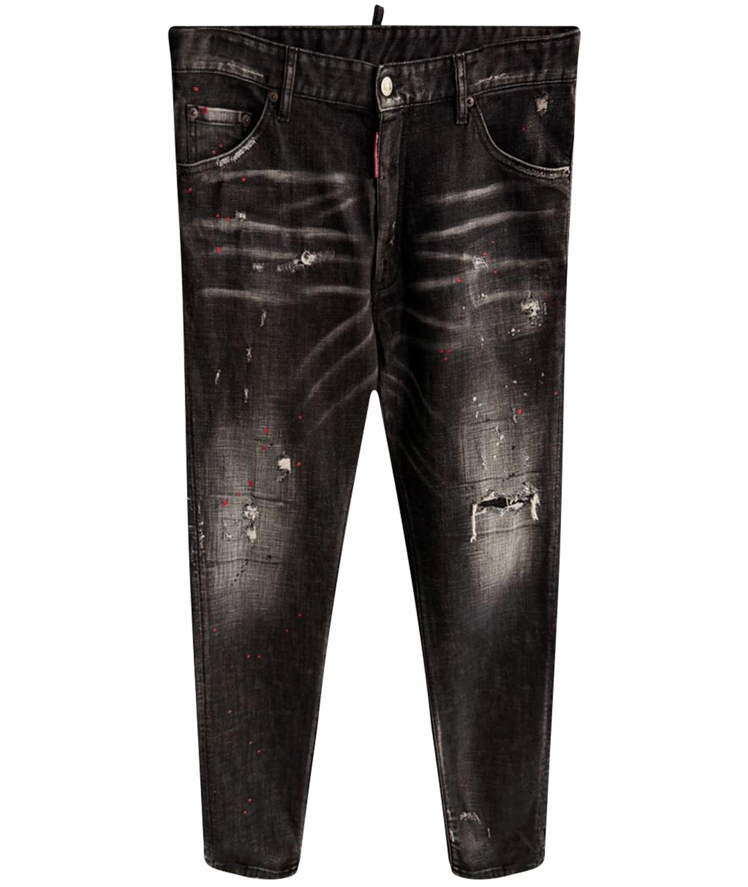 DSQUARED2 Серые хлопко-эластановые джинсы скинни, фото 1