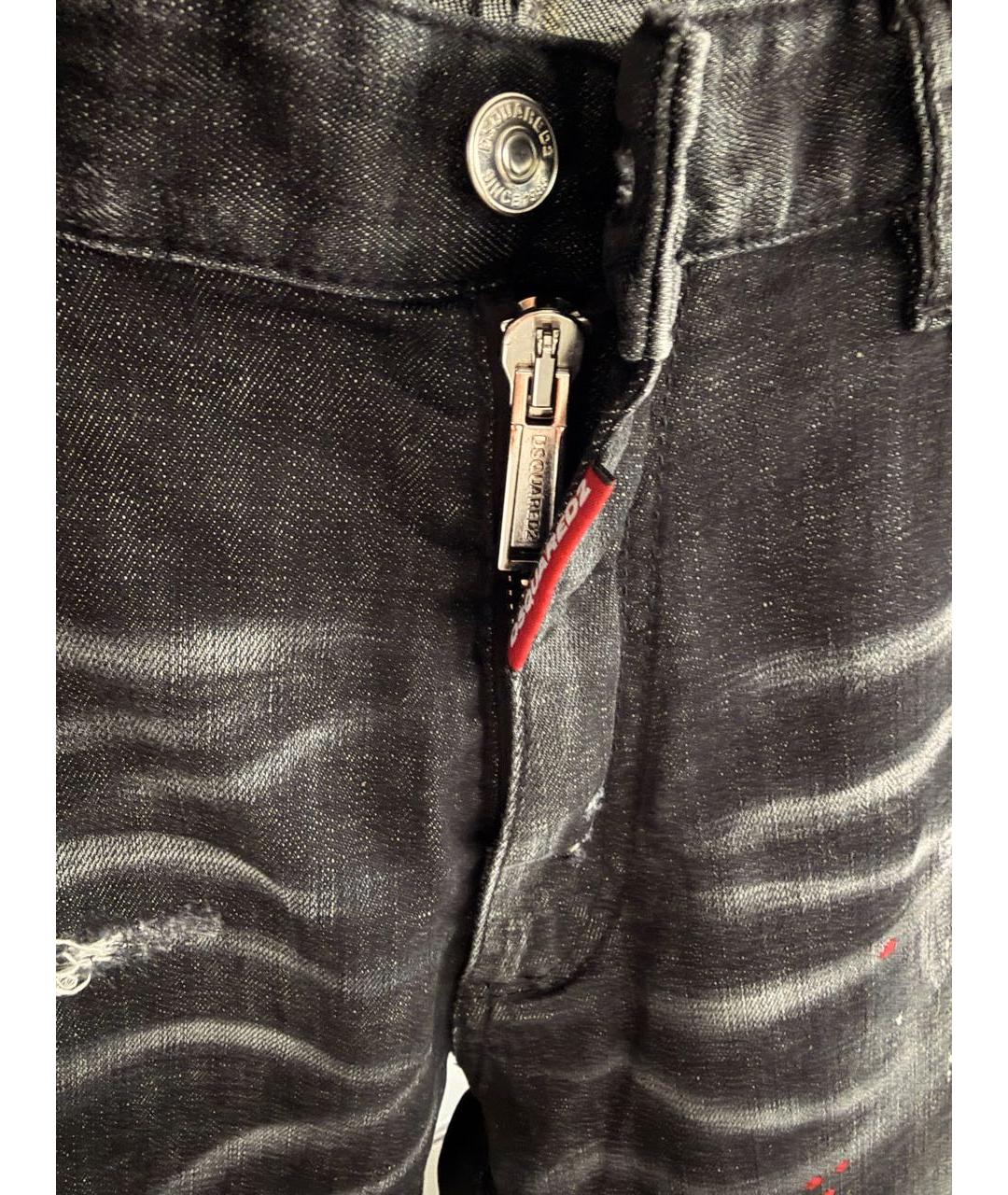 DSQUARED2 Серые хлопко-эластановые джинсы скинни, фото 4