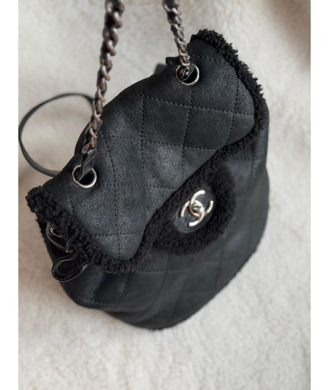 CHANEL Черный кожаный рюкзак, фото 3