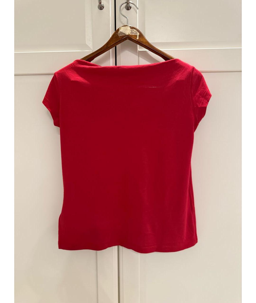 TRUSSARDI Бордовая футболка, фото 2