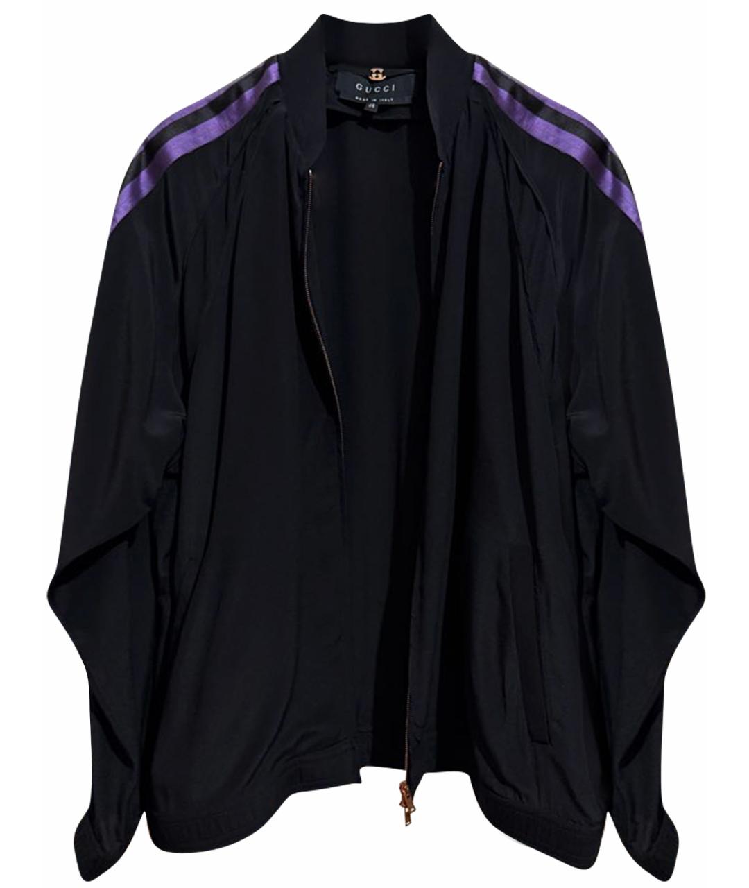 GUCCI Черный шелковый кардиган, фото 1