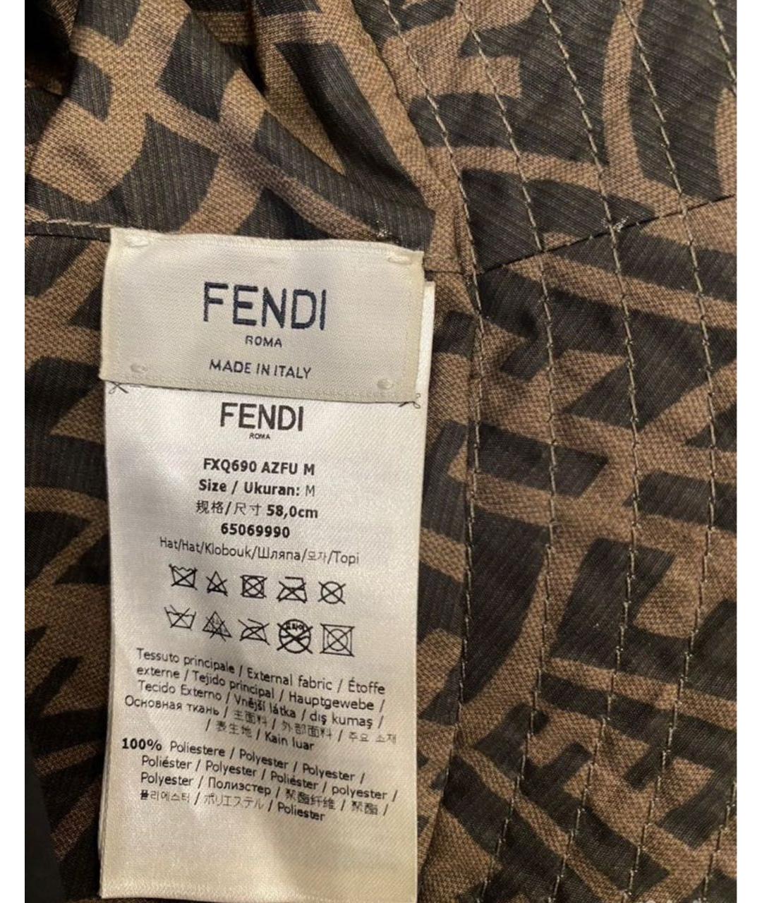 FENDI Черная синтетическая шапка, фото 5