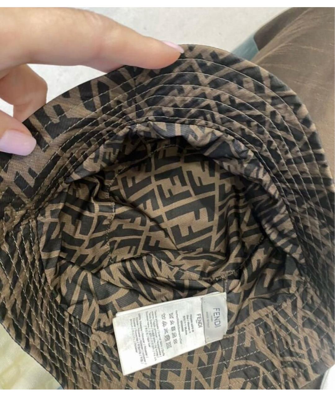 FENDI Черная синтетическая шапка, фото 6