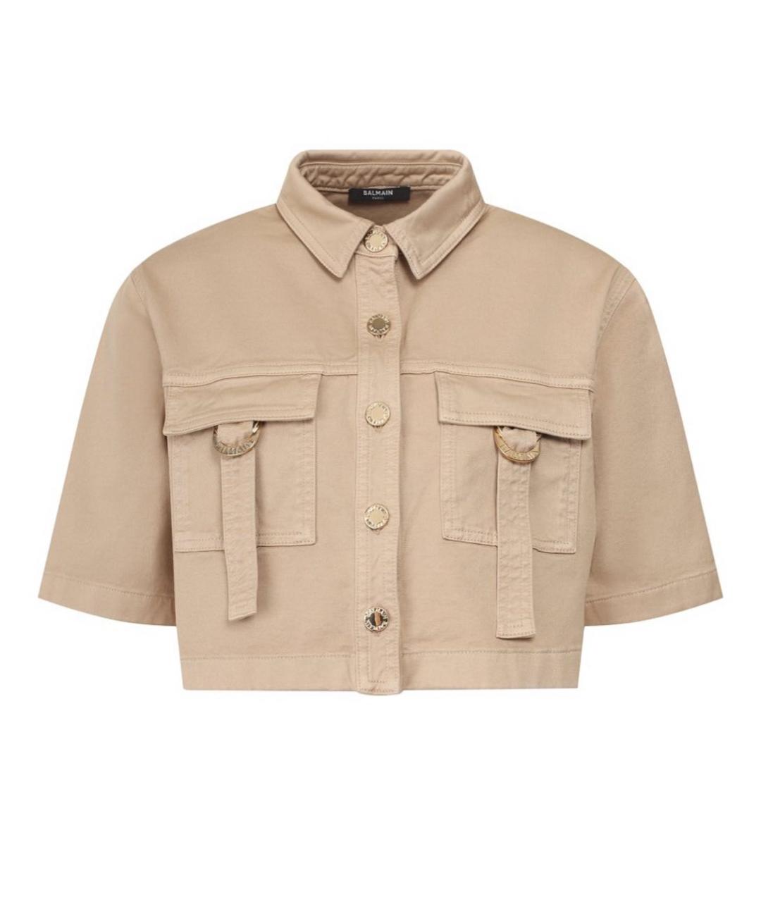 BALMAIN Бежевый деним жакет/пиджак, фото 1