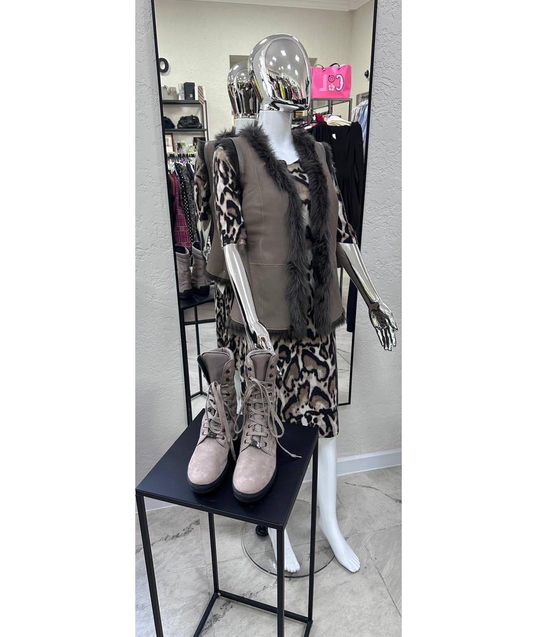 ESCADA Бежевый кожаный жилет, фото 6