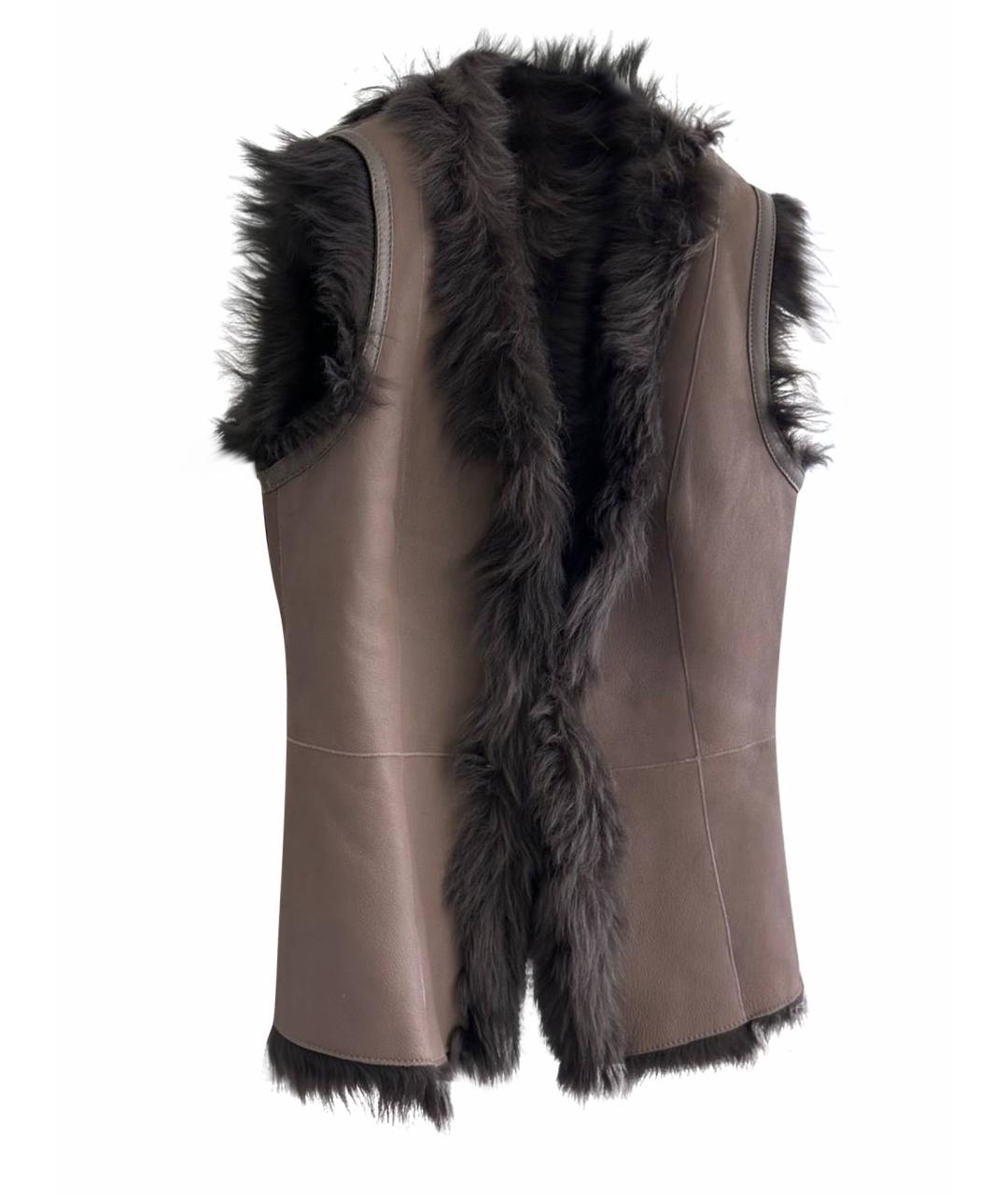 ESCADA Бежевый кожаный жилет, фото 1