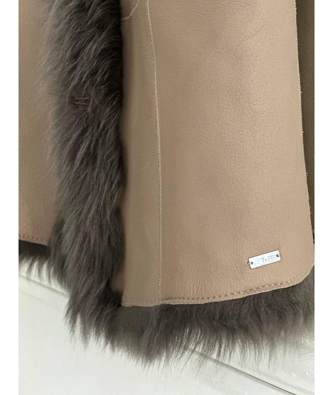 ESCADA Бежевый кожаный жилет, фото 3