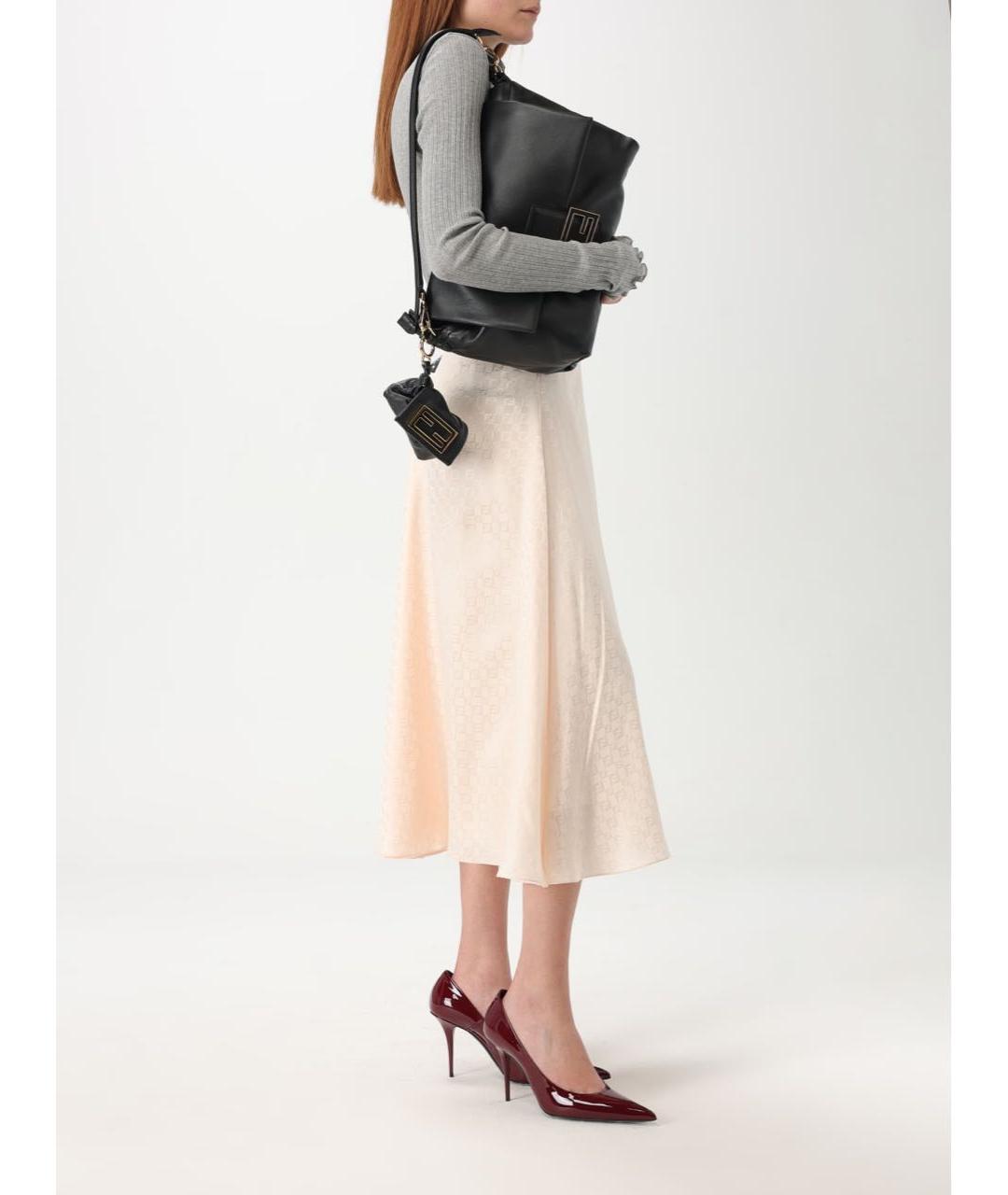 FENDI Черная кожаная сумка через плечо, фото 5