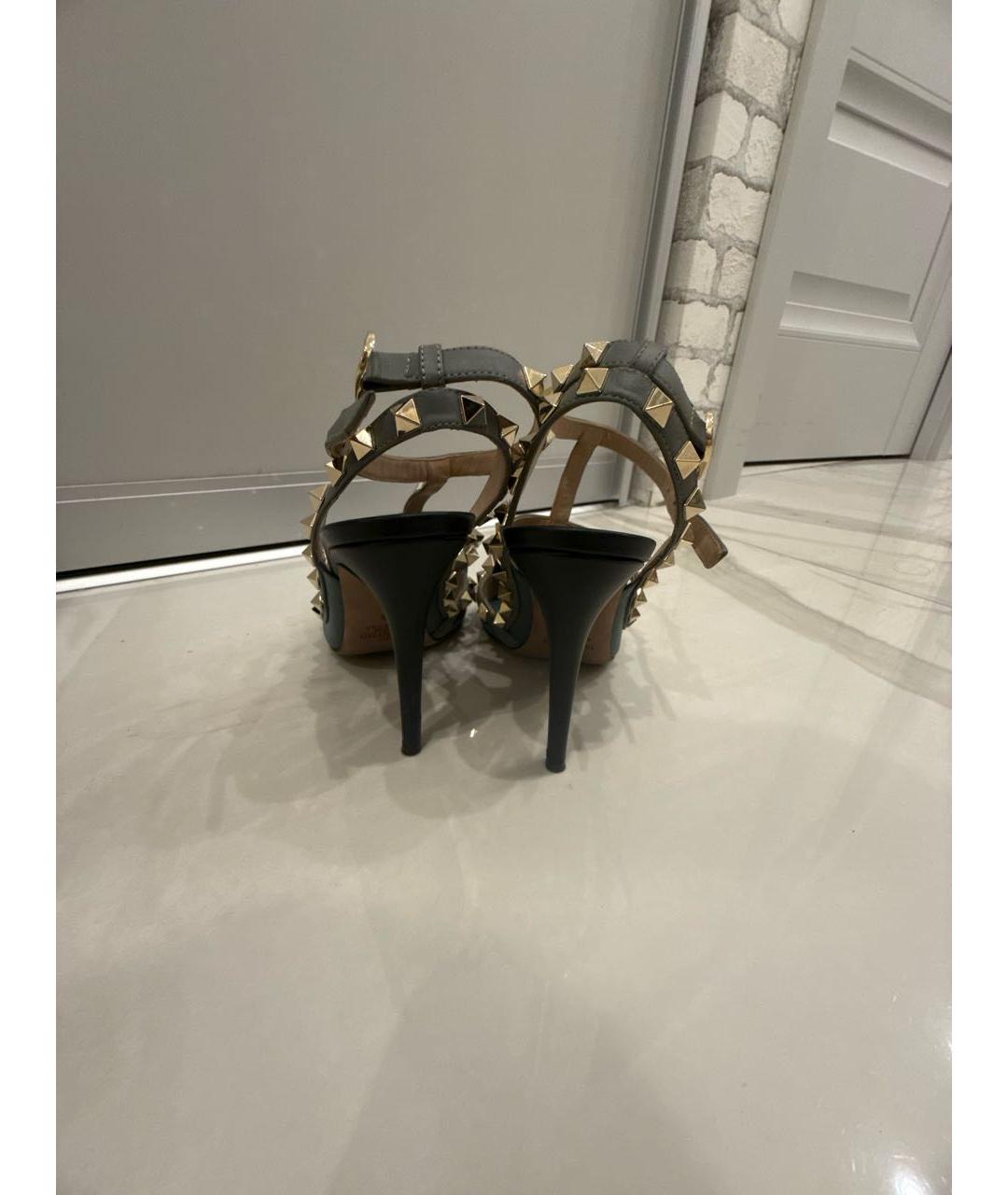 VALENTINO Темно-синие кожаные туфли, фото 4