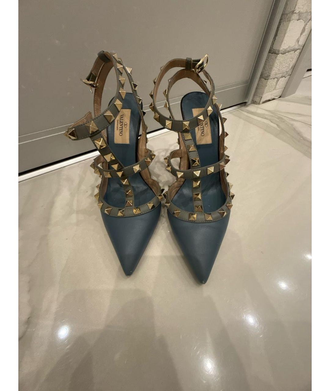 VALENTINO Темно-синие кожаные туфли, фото 2