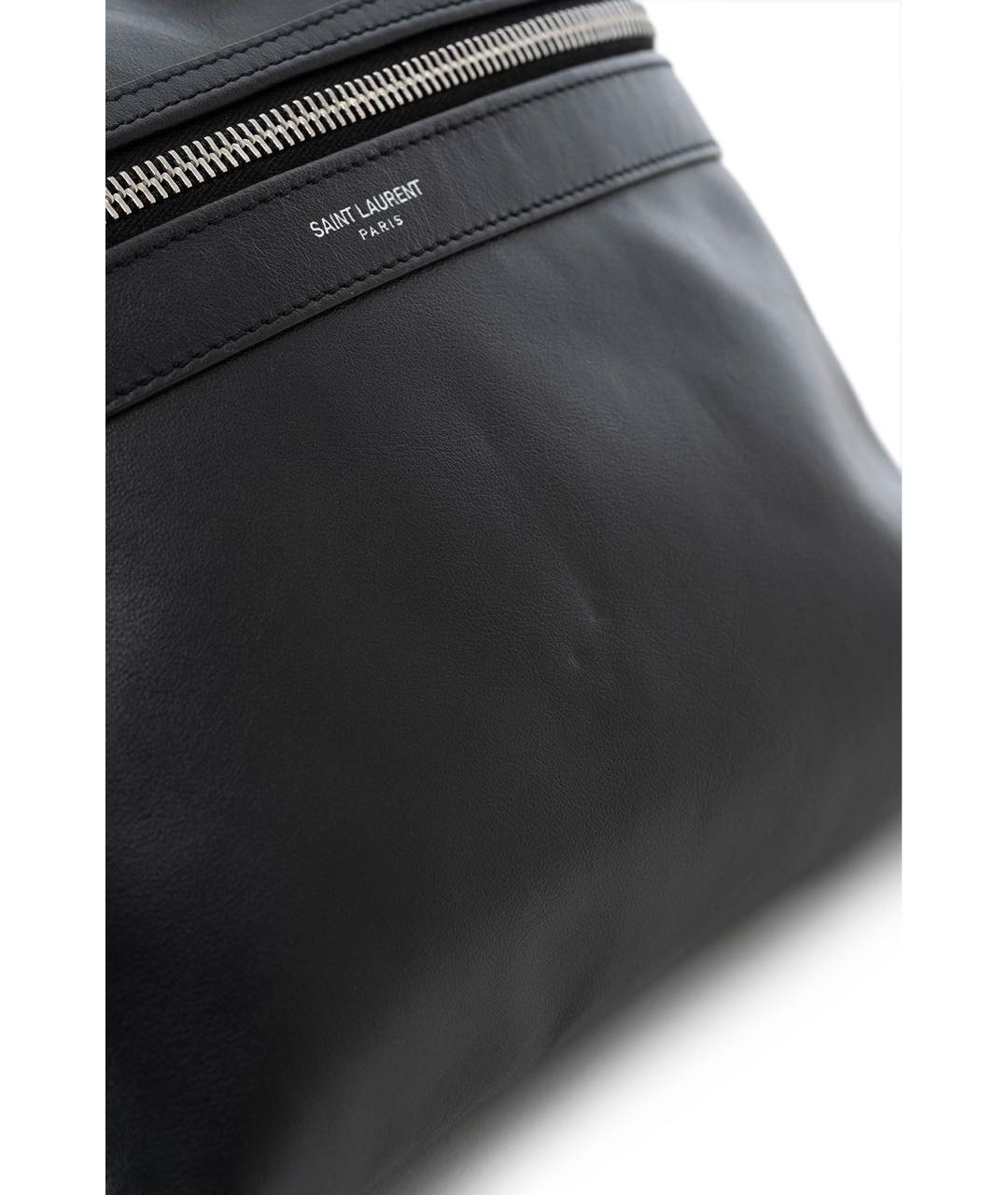 SAINT LAURENT Черная кожаная сумка на плечо, фото 5