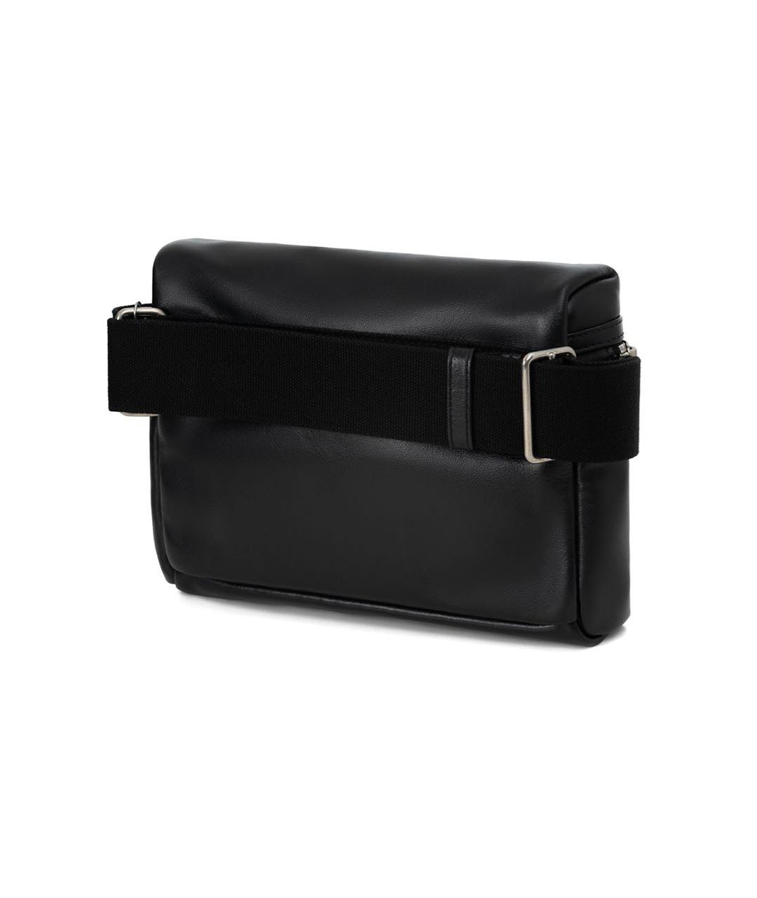 SAINT LAURENT Черная кожаная сумка на плечо, фото 4