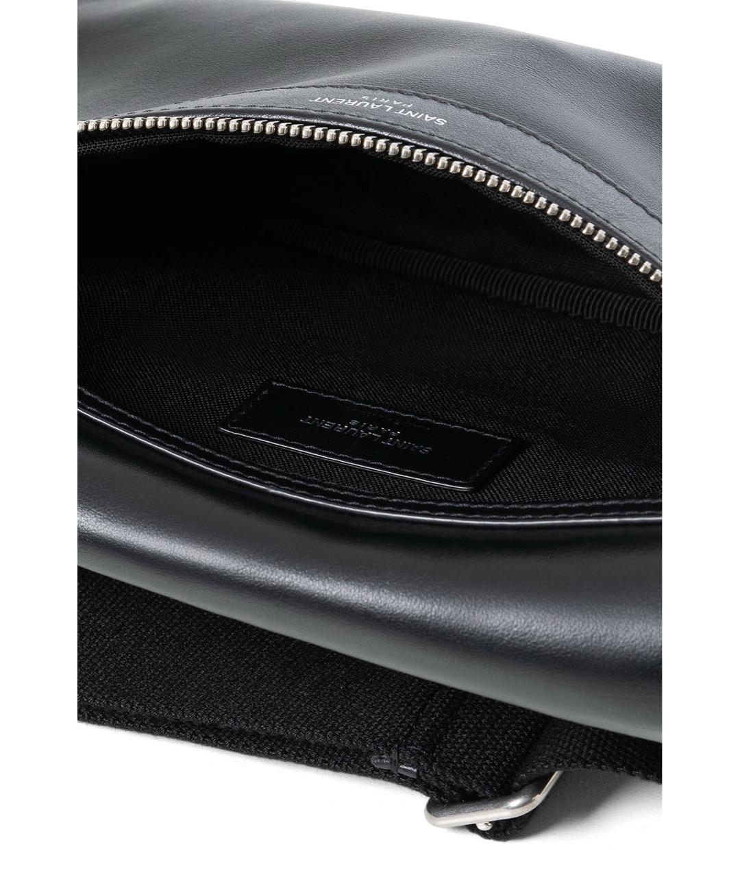 SAINT LAURENT Черная кожаная сумка на плечо, фото 8