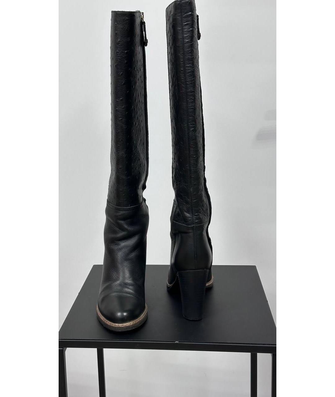ESCADA Черные кожаные сапоги, фото 3