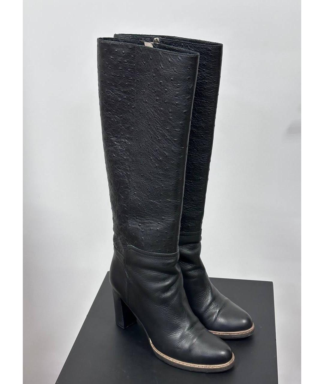 ESCADA Черные кожаные сапоги, фото 8