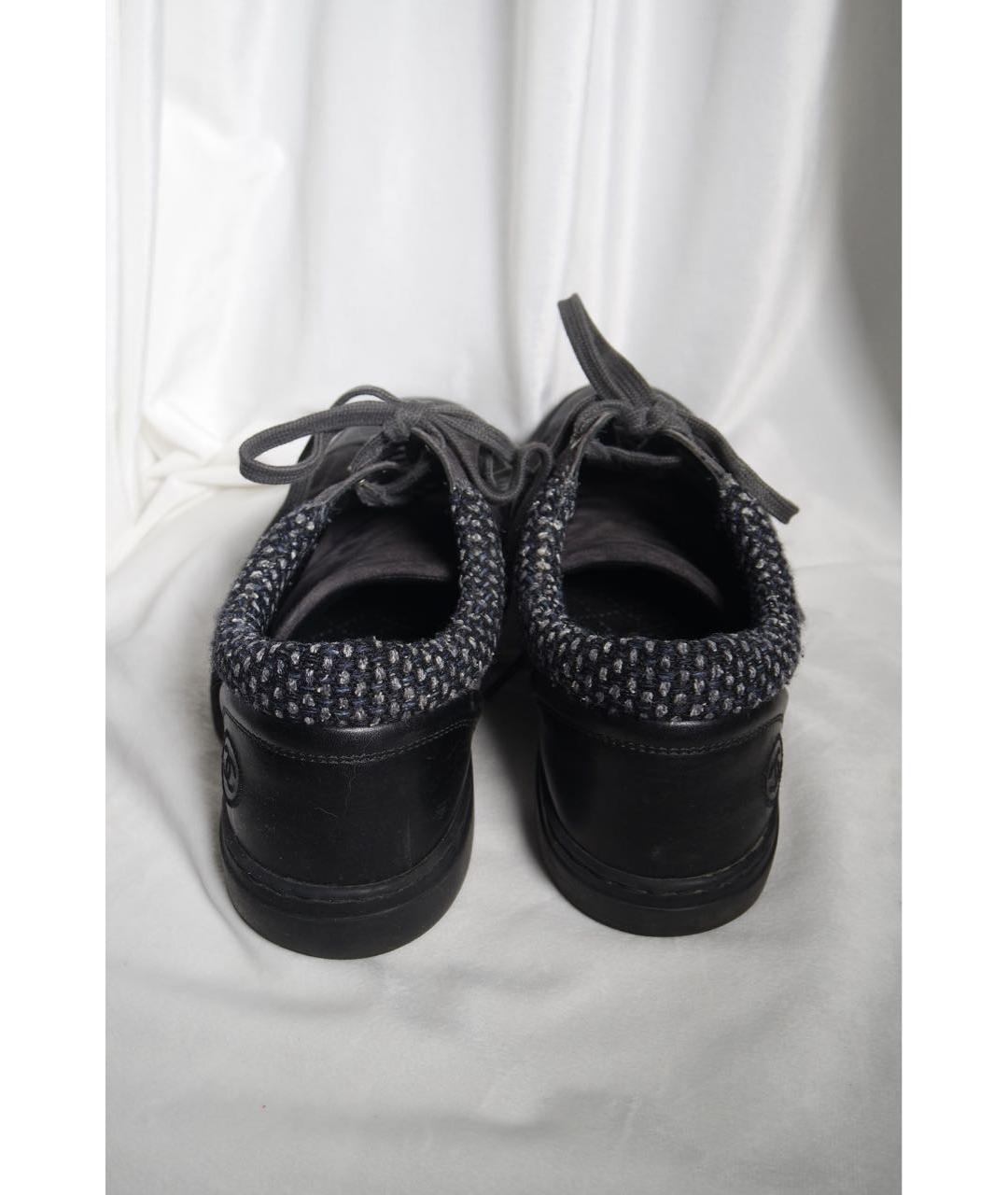 CHANEL Антрацитовые замшевые кеды, фото 3
