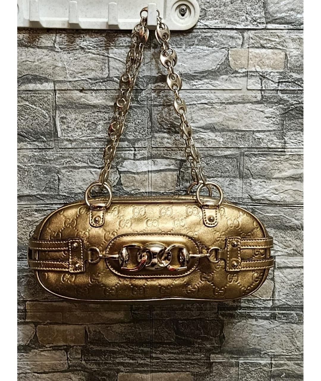 GUCCI Золотая сумка через плечо, фото 7