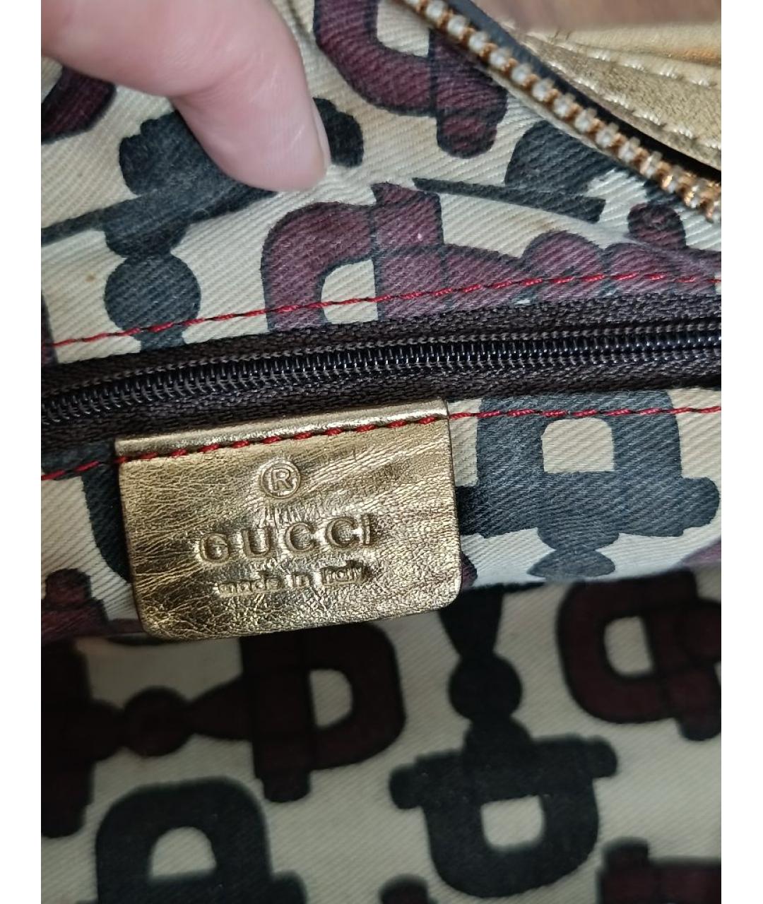 GUCCI Золотая сумка через плечо, фото 3