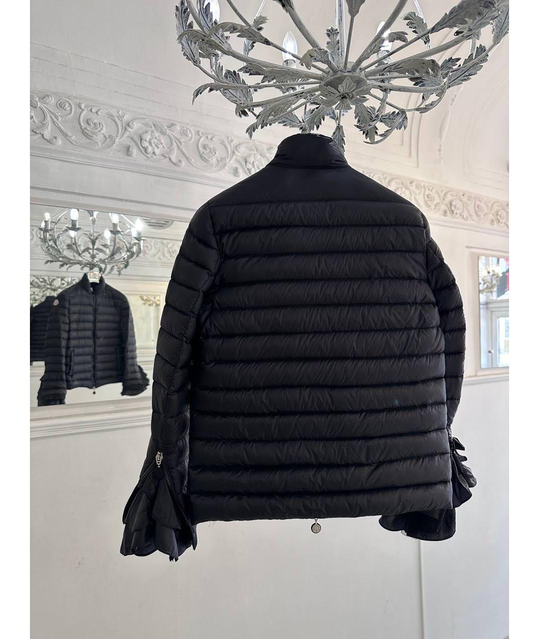 MONCLER Темно-синий полиэстеровый пуховик, фото 3