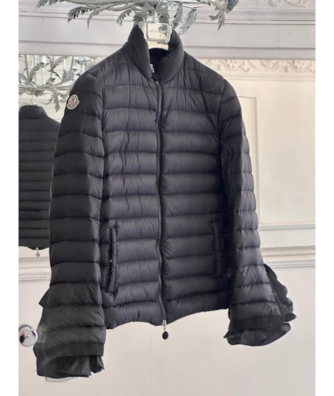 MONCLER Темно-синий полиэстеровый пуховик, фото 9