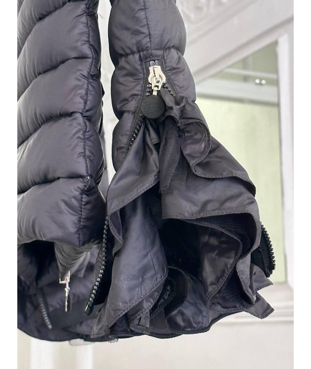 MONCLER Темно-синий полиэстеровый пуховик, фото 5