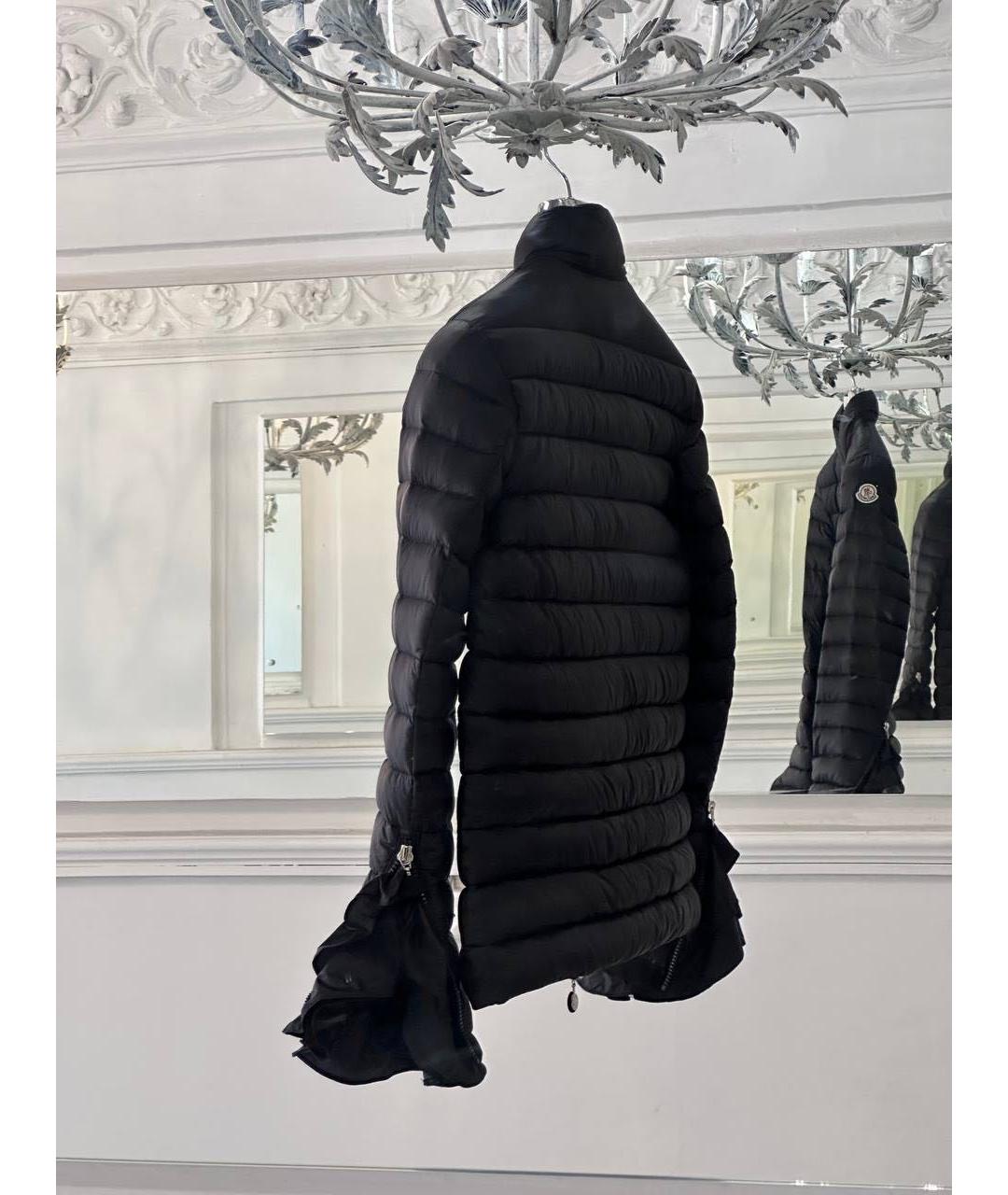 MONCLER Темно-синий полиэстеровый пуховик, фото 8