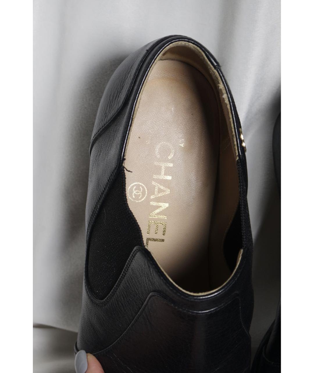 CHANEL Черные кожаные ботильоны, фото 8