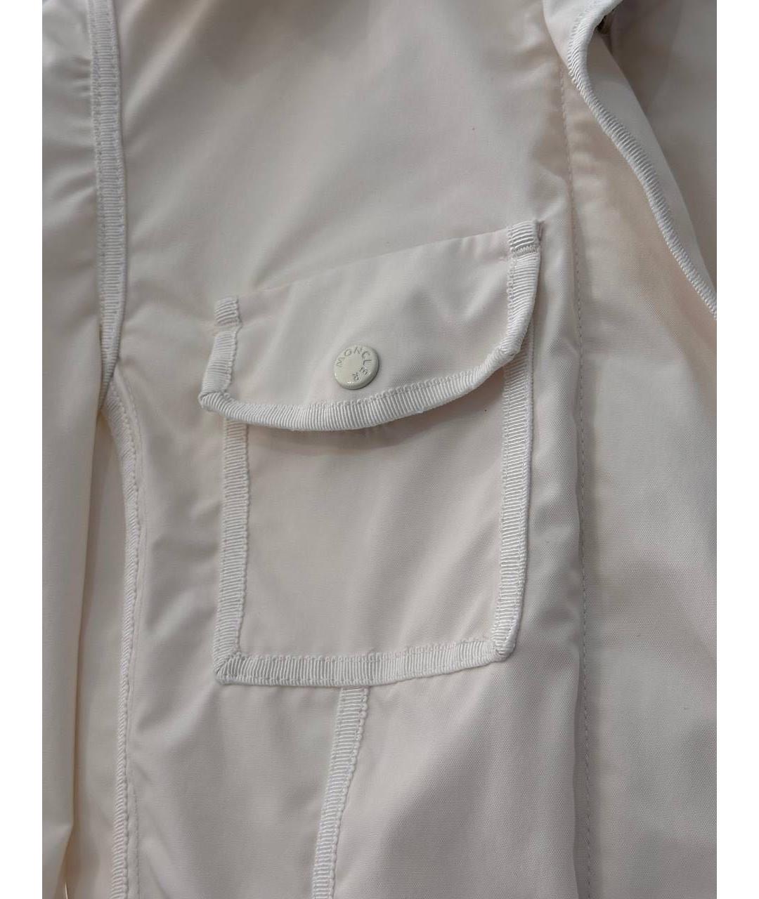MONCLER Белая полиамидовая куртка, фото 6