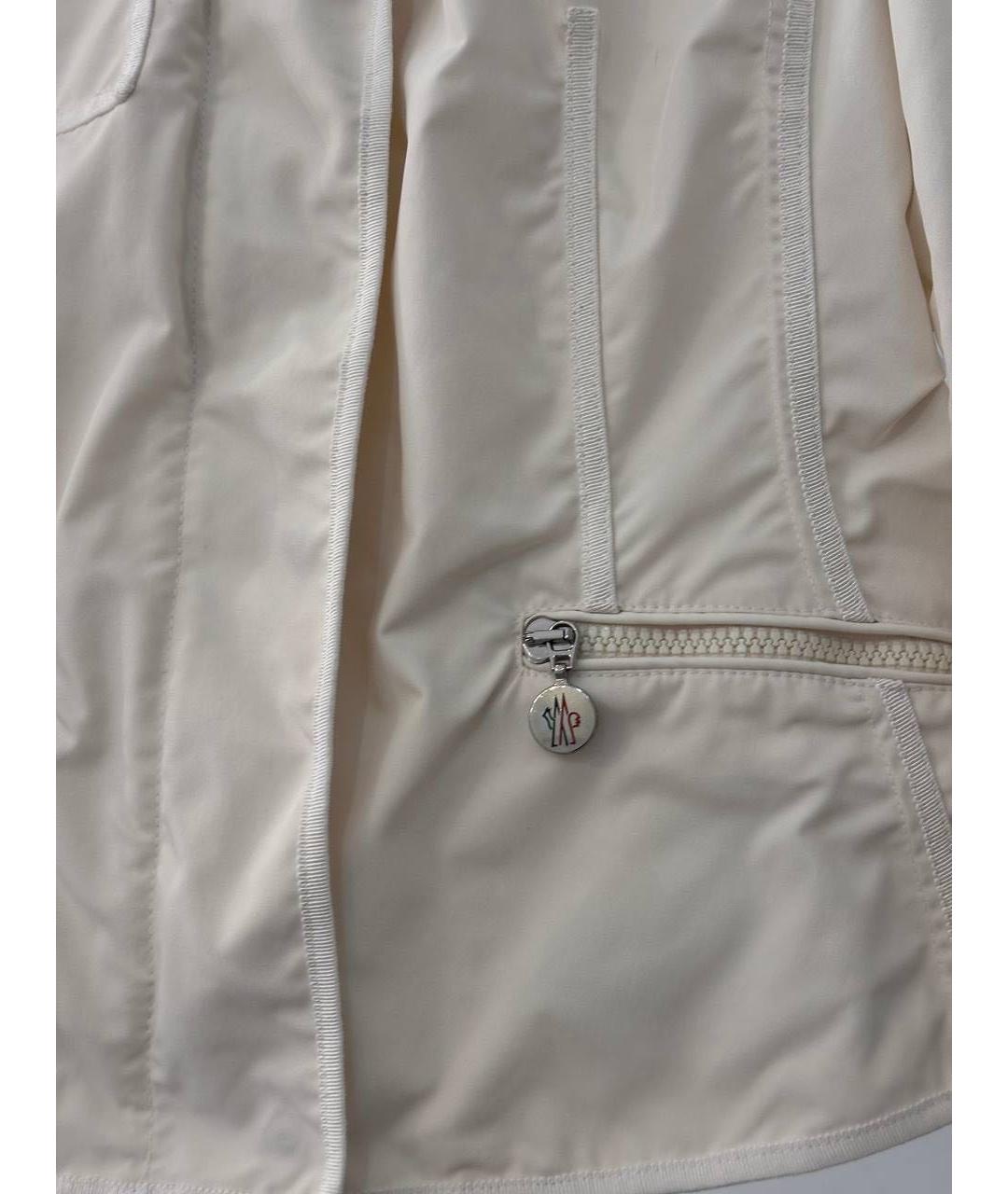 MONCLER Белая полиамидовая куртка, фото 3