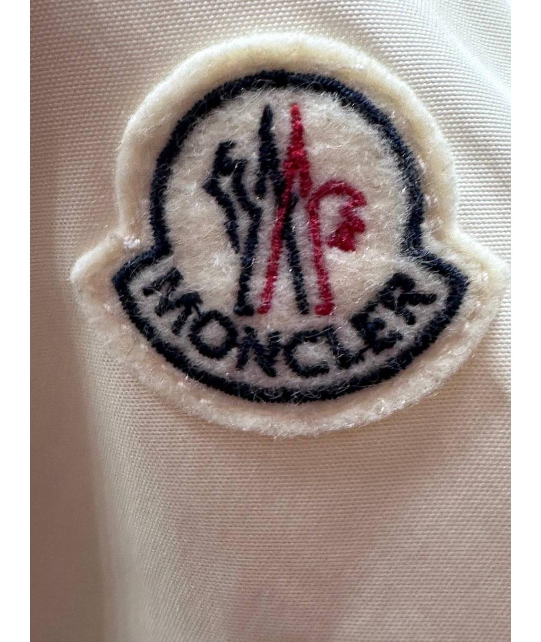 MONCLER Белая полиамидовая куртка, фото 5
