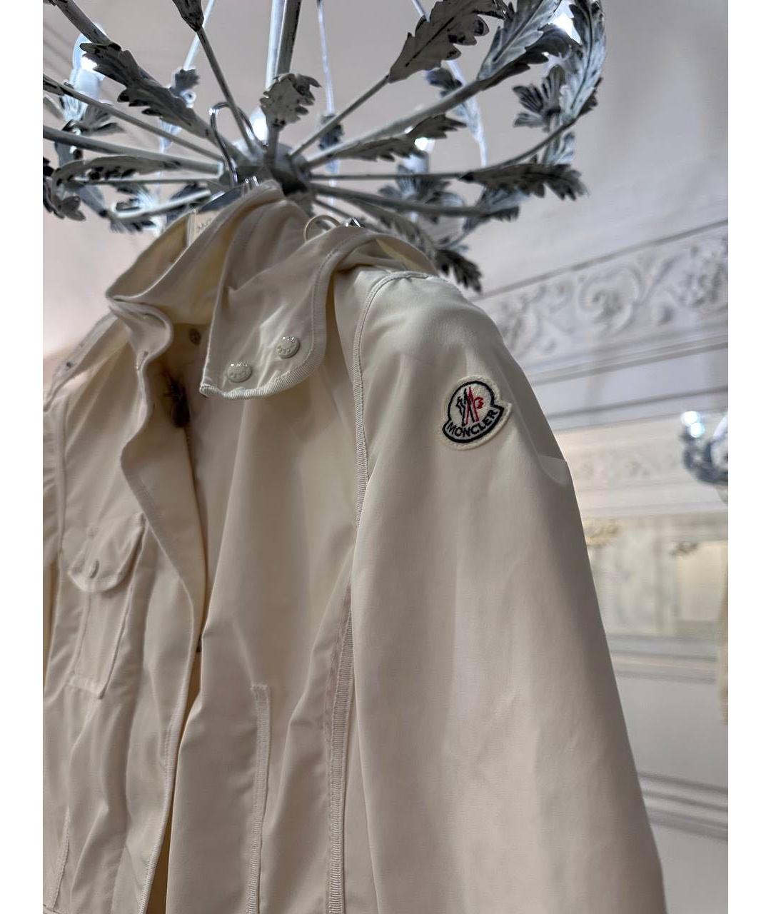 MONCLER Белая полиамидовая куртка, фото 2