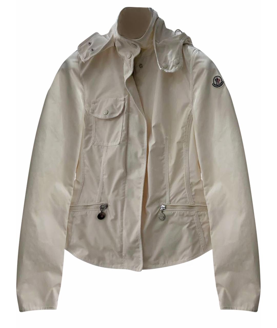 MONCLER Белая полиамидовая куртка, фото 1