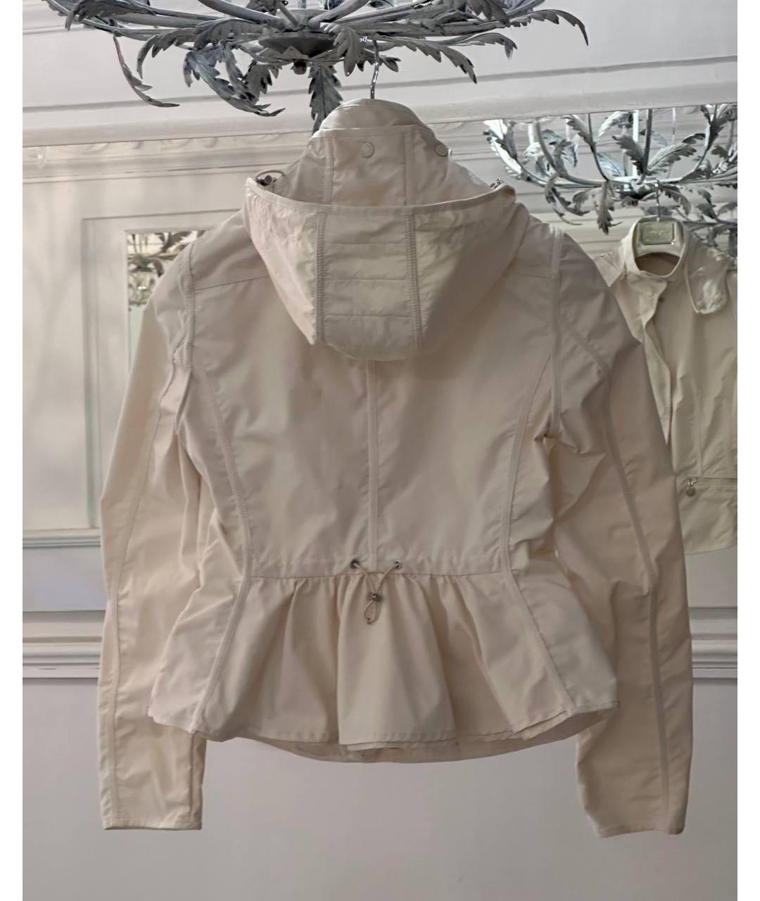 MONCLER Белая полиамидовая куртка, фото 4